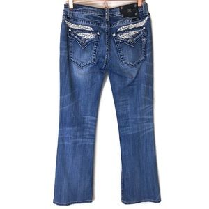 Miss Me Bootcut Angel Wings Rhinestone Jeans 30